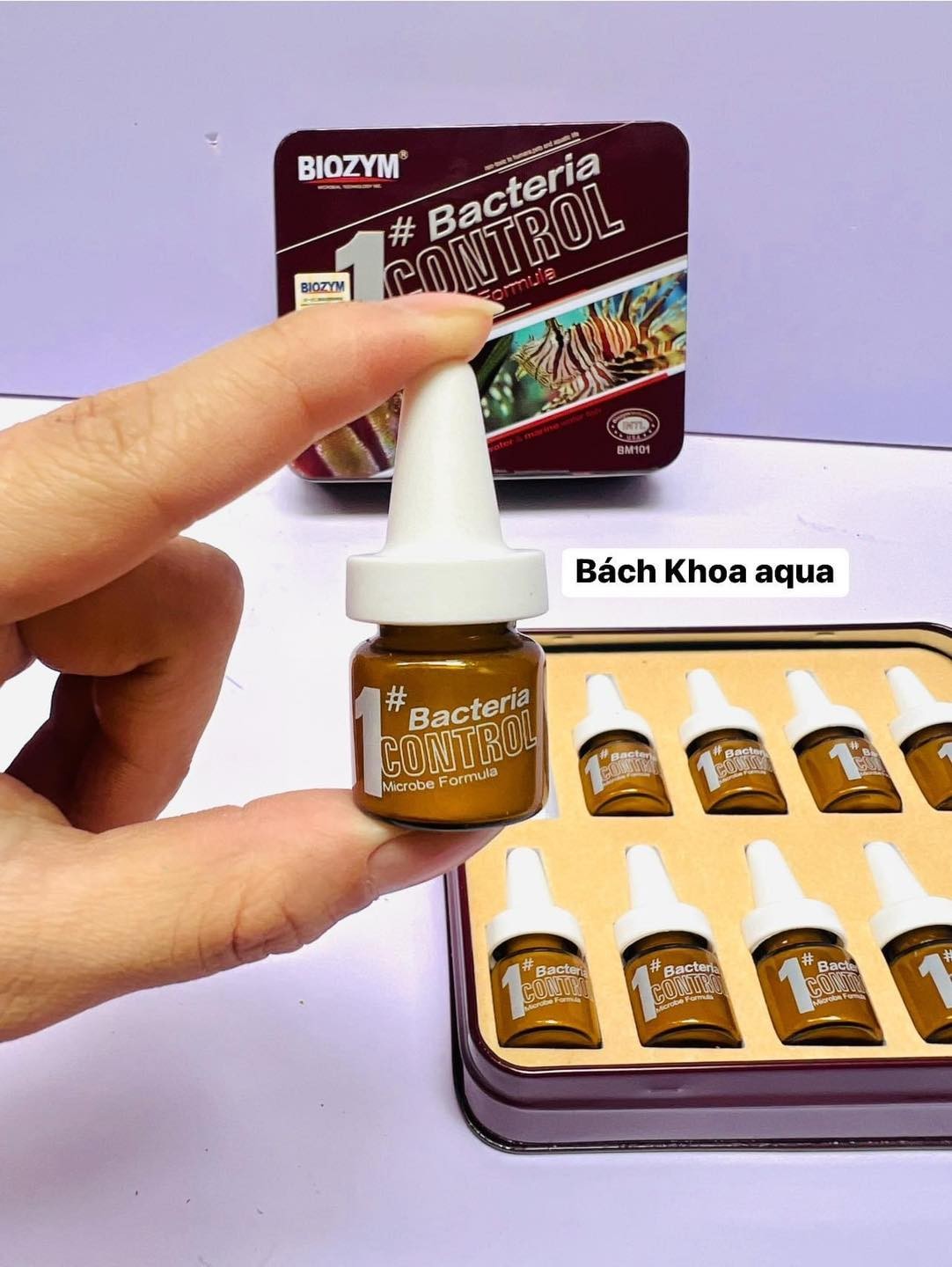 Trị nấm cho cá Biozym Bacteria Control - ống 2gr
